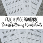 Free Brush Lettering Worksheets In Free Printable Hand Lettering Alphabet Worksheets