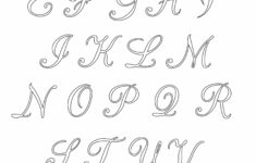 Free Calligraphy Letters Printable: Uppercase Alphabet regarding Free Printable Calligraphy Letters Alphabet