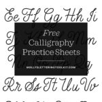 Free Calligraphy Practice Sheets Pertaining To Free Calligraphy Alphabet Printable Sheets
