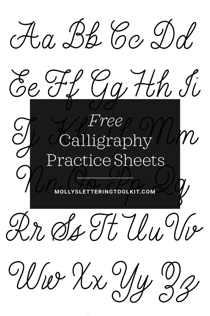 Free Calligraphy Practice Sheets within Free Calligraphy Alphabet Practice Sheets