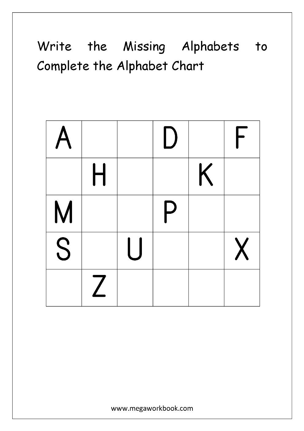 Free English Worksheets - Alphabetical Sequence - Alphabetical with Alphabet Out Of Order Printable