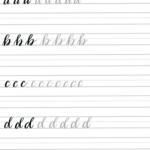 Free Hand Lettering Worksheets Store For Calligraphy Alphabet Practice Sheets