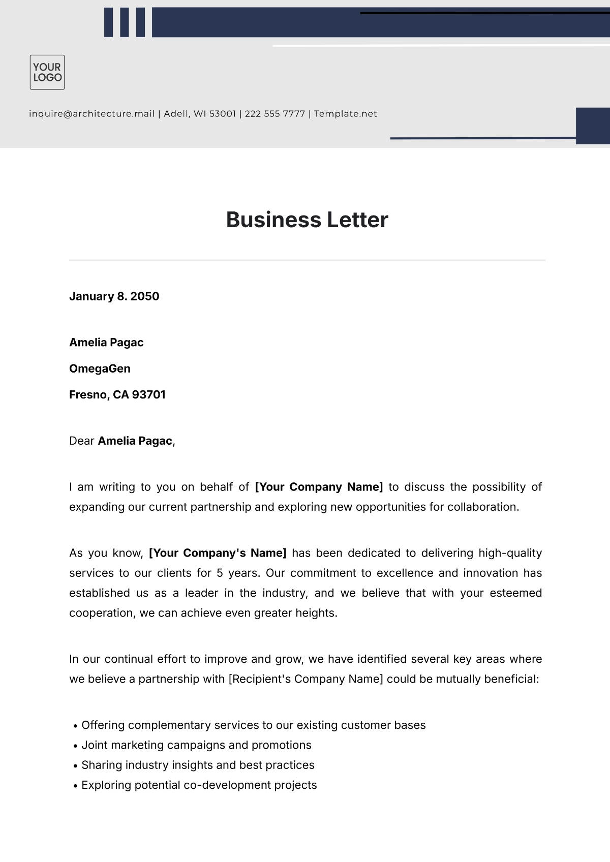 Free Letter Templates, Editable And Printable intended for Letter Templates