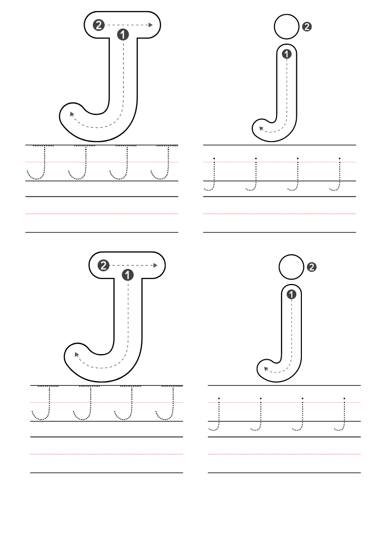 Free Preschool Letter J Worksheets Printable Pdf with Printable Alphabet Letter J