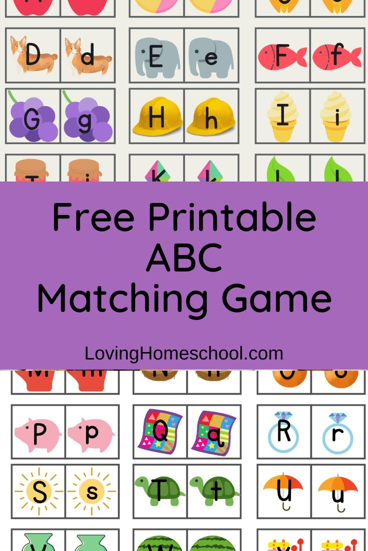 Free Printable Abc Memory Matching Game - Lovinghomeschool regarding Alphabet Letter Matching Game Print Free