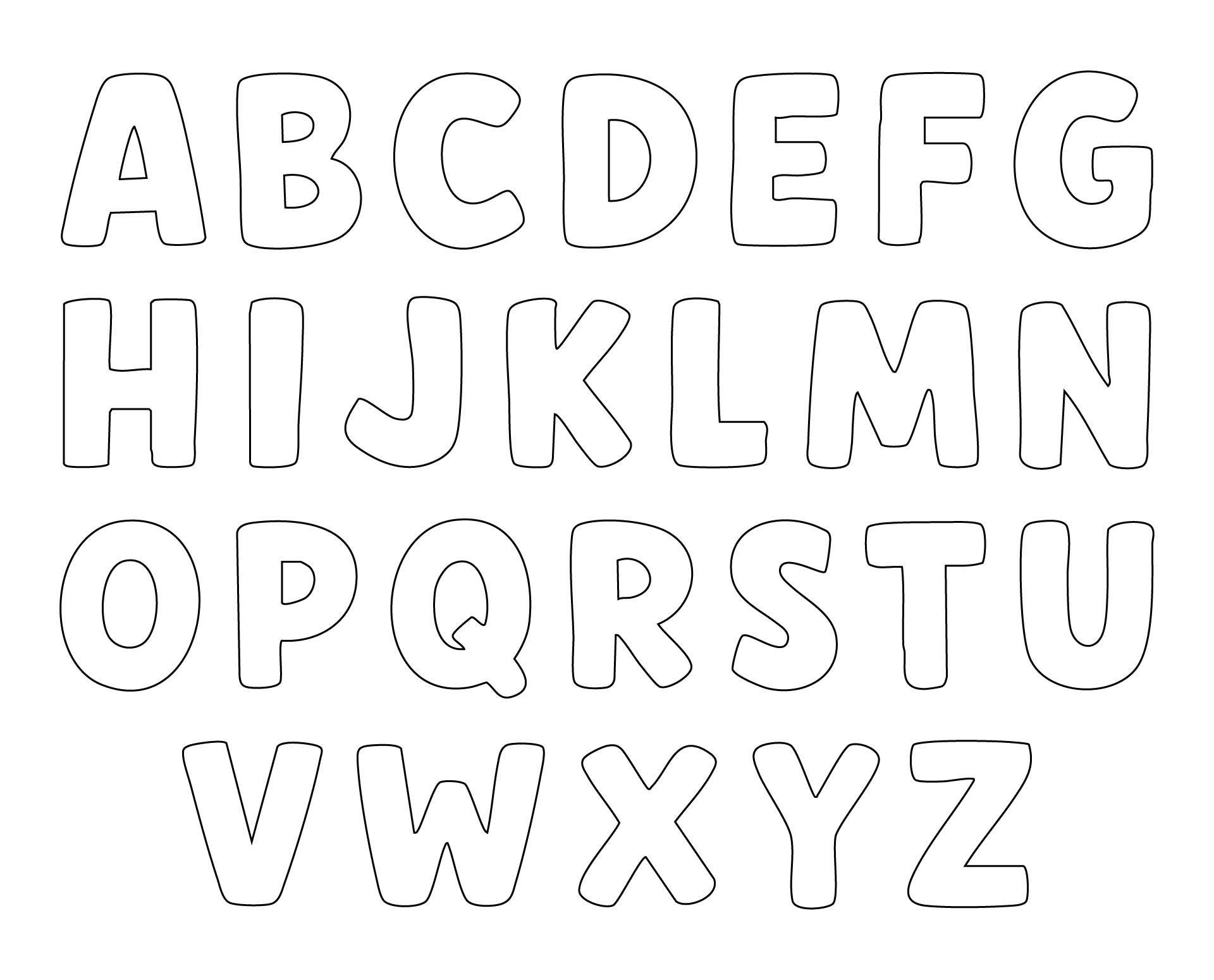 Free Printable Alphabet Applique Patterns within Printable Alphabet Letters For Applique