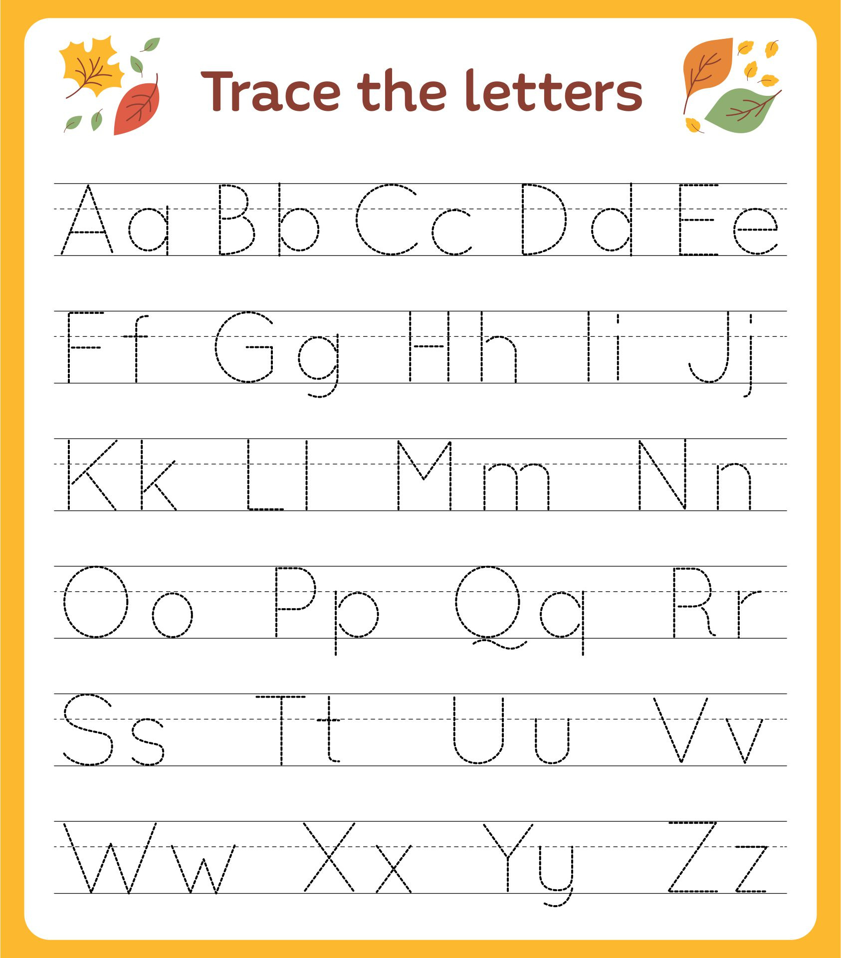 Free Printable Alphabet Worksheets For Kindergarten - Worksheets inside Kindergarten Alphabet Worksheets Free Printable