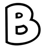 Free Printable Bubble Letter Stencils: Bubble Letter B Inside Free Printable Bubble Alphabet Letters