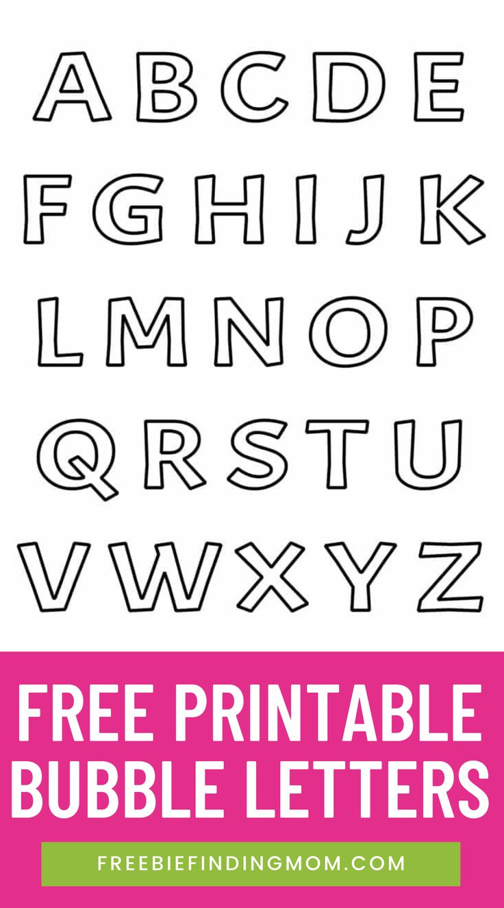 Free Printable Bubble Letters Alphabet in Free Printable Bubble Alphabet Letters