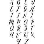 Free Printable Calligraphy Set For Beginners In Free Calligraphy Alphabet Printable Sheets