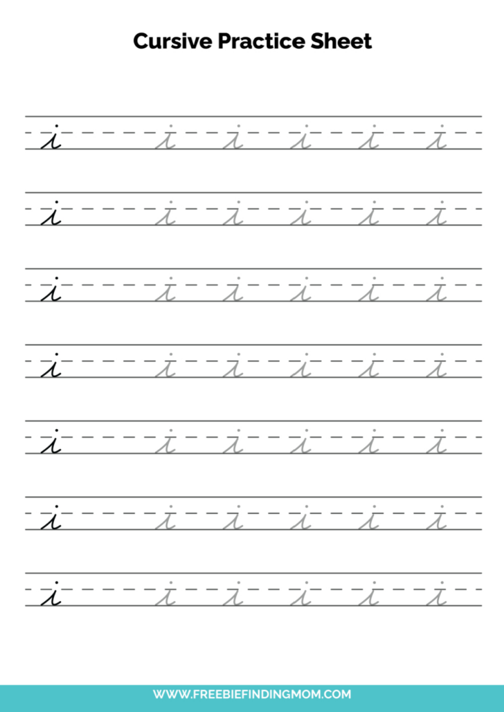 Cursive Alphabet Practice Sheets Printable