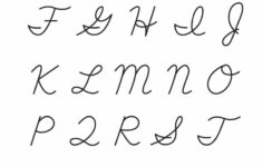 Free Printable Cursive Capital Letters Set within Cursive Alphabet Free Printable
