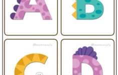 Free Printable Dinosaur Alphabet Flashcards – Tribobot X Mom Nessly for Dino Alphabet Printable