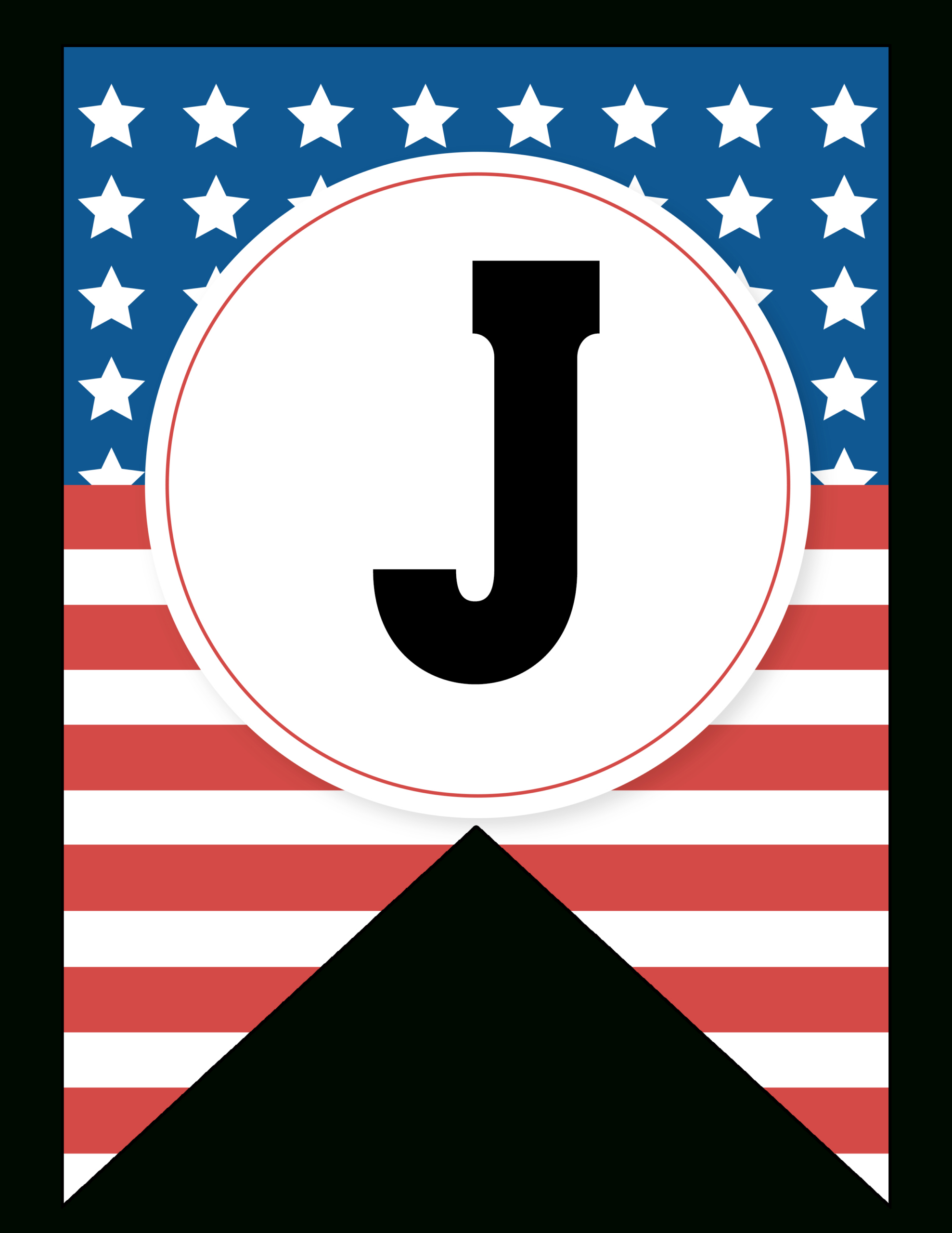 Free Printable Patriotic Banner Letters (+Numbers &amp;amp; Symbols throughout Patriotic Alphabet Letters Printable