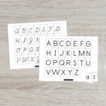 Free Printable: Uppercase And Lowercase Matching Alphabet Mats In Free Printable Alphabet Upper And Lower Case