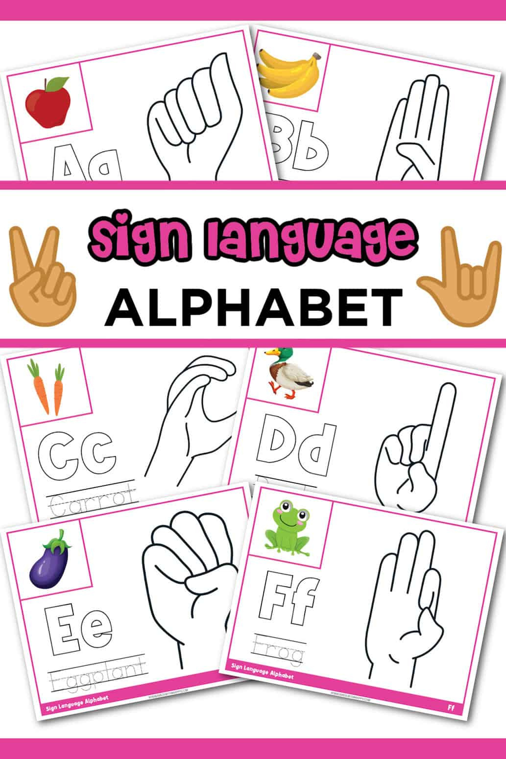 Free Sign Language Alphabet Printable - Made With Happy regarding Free Printable ASL Alphabet Printable