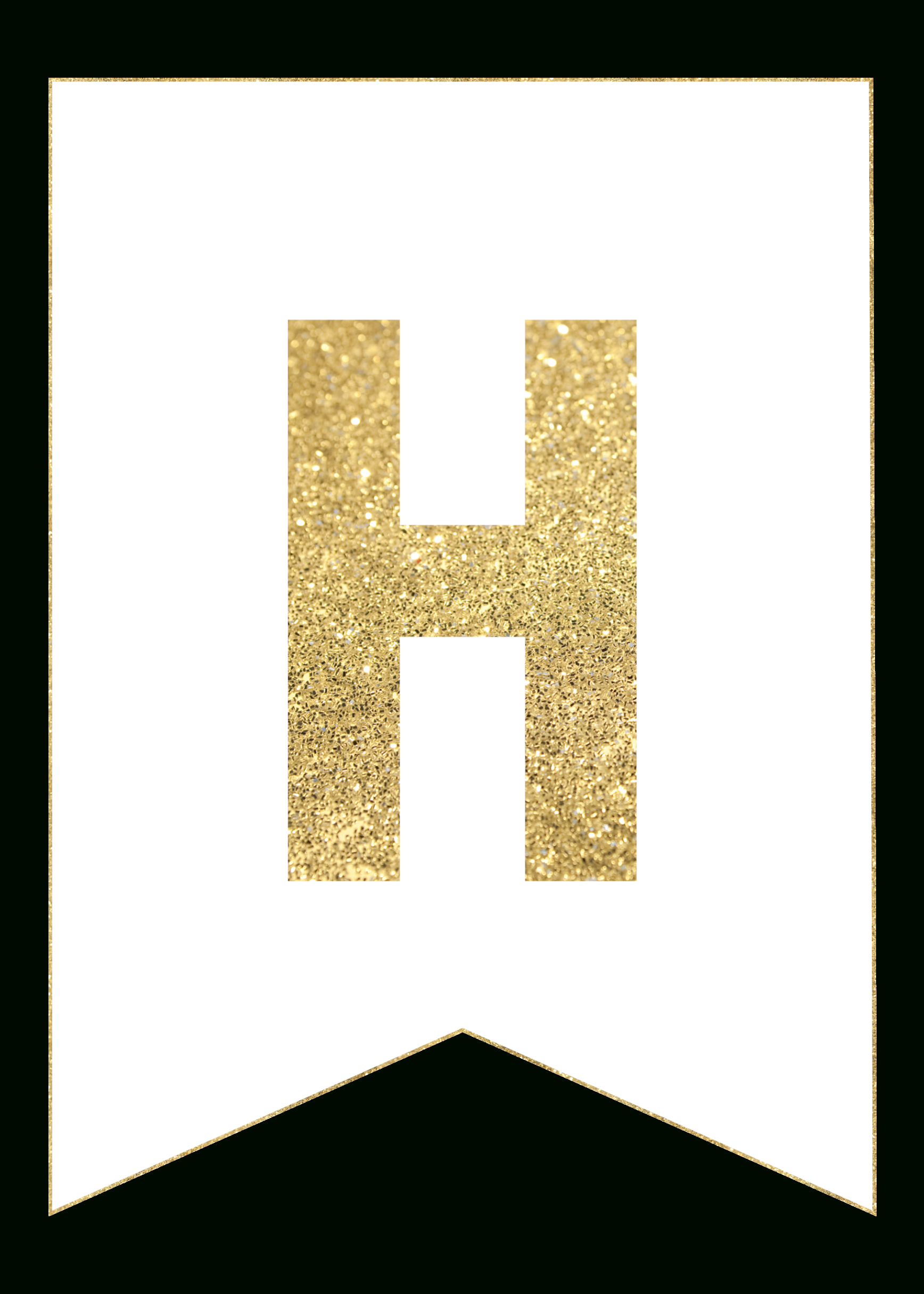 Gold Free Printable Banner Letters - Paper Trail Design pertaining to Printable Happy Birthday Alphabet Letters