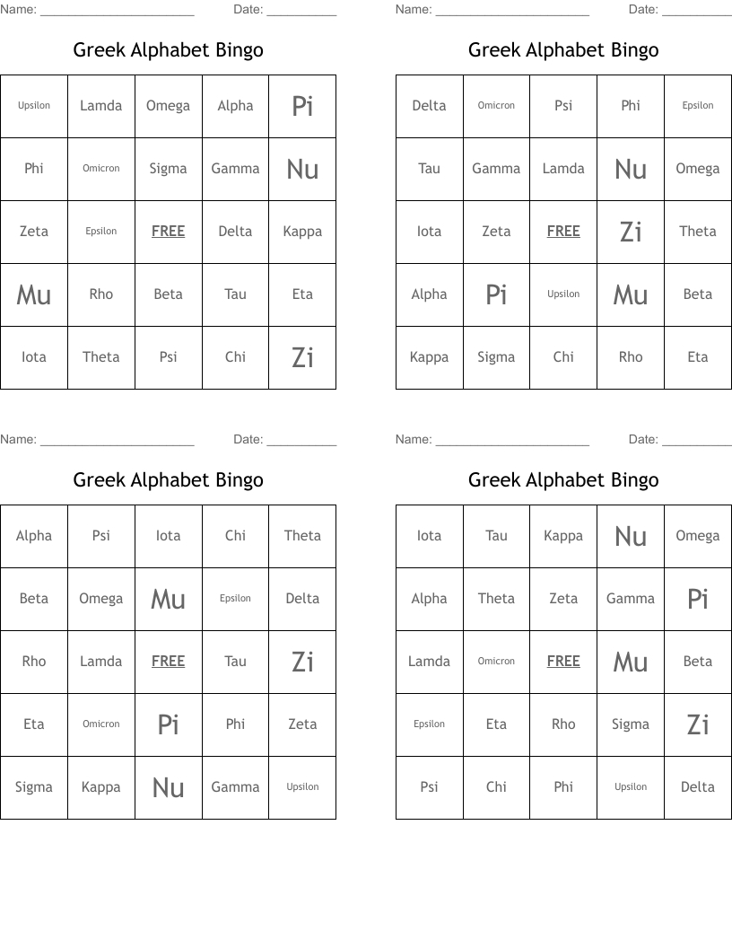 Greek Alphabet Worksheet - Wordmint with Greek Alphabet Quiz Printable