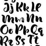 Hand Lettering Alphabet Design, Handwritten Brush Script Modern Pertaining To Calligraphy Design