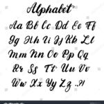Hand Written Lowercase Uppercase Calligraphy Alphabet: Stock Pertaining To Calligraphy Letter