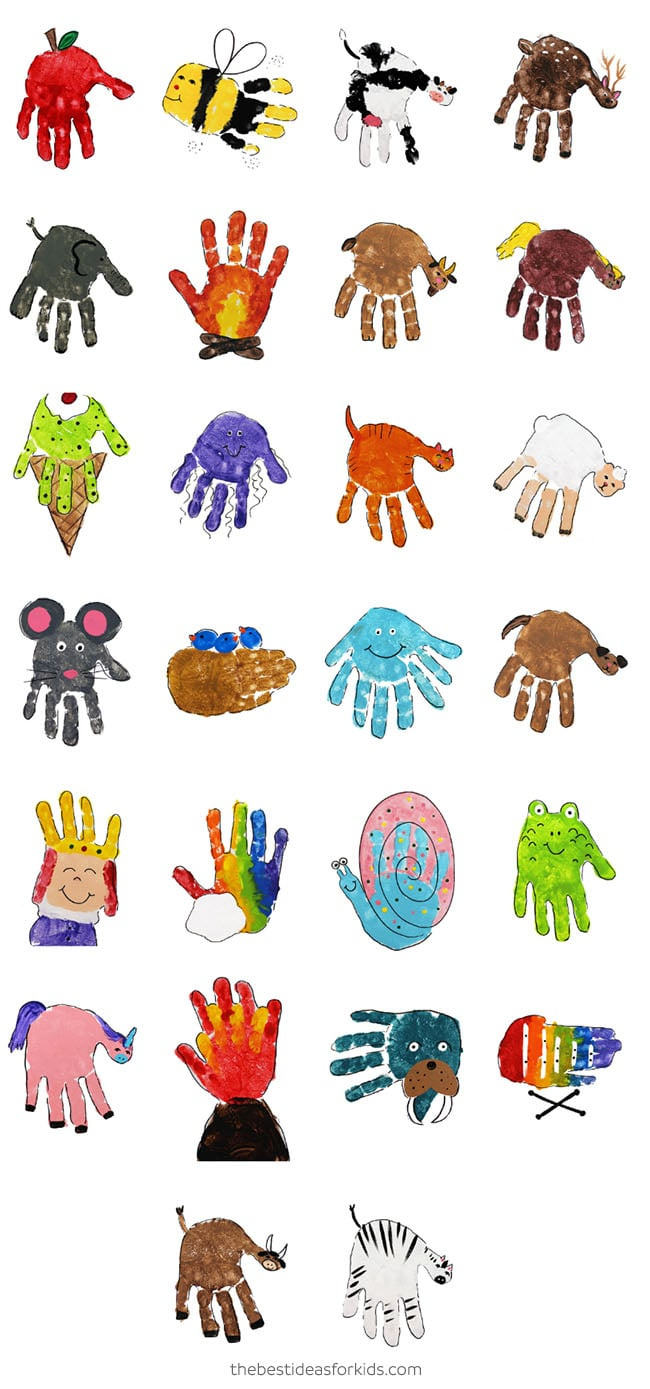 Handprint Alphabet - The Best Ideas For Kids for Free Alphabet Handprint Book Preschool