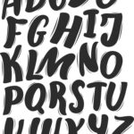 Handschrift Alphabet Lizenzfreies Vektorbild With Regard To Alphabet Lettering