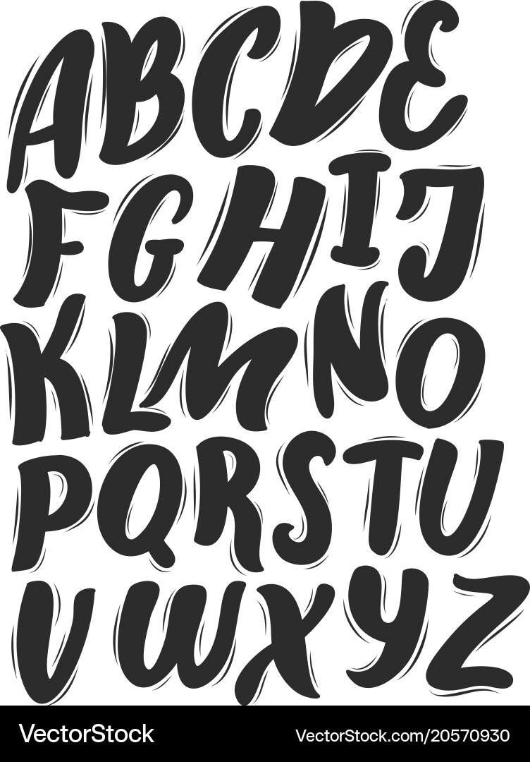 Handschrift Alphabet Lizenzfreies Vektorbild with regard to Alphabet Lettering