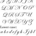 Handwritten Upper And Lower Case Lettering Alphabet In Upper And Lower Cursive Handwriting