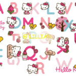 Hello Kitty Alphabet Alphabets Alphabetic Abc To Z Counted Cross Inside Hello Kitty Alphabet Letters