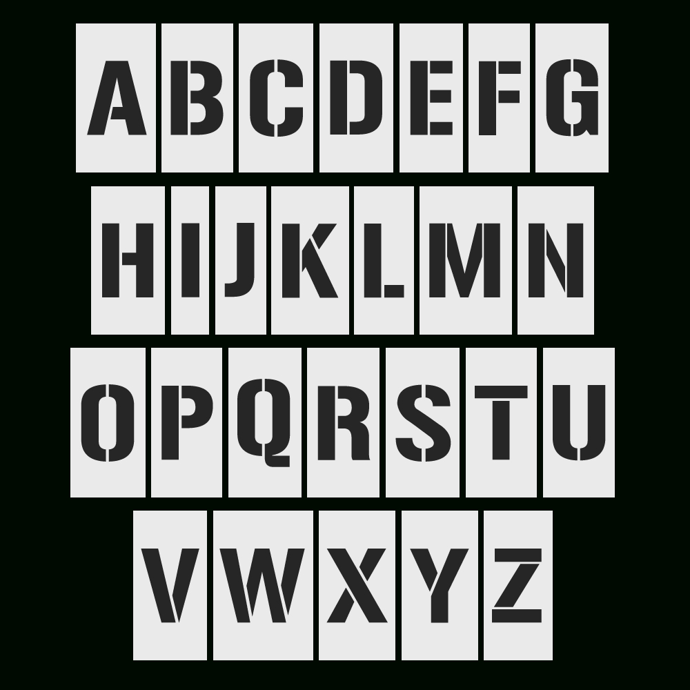 Individual Letters Stencil - Stencils Australia in Stencil Letters