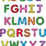 Kids Style Colorful Alphabet Design, Playful Childish Abc Big Within Big Alphabet Letters