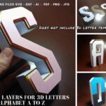 Layers For 3D Letters Svg Alphabet A To Z (Only 5 Layers For Each Inside 3D Cut Out Alphabet Letter S