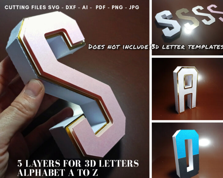 3d Cut Out Alphabet Letter S