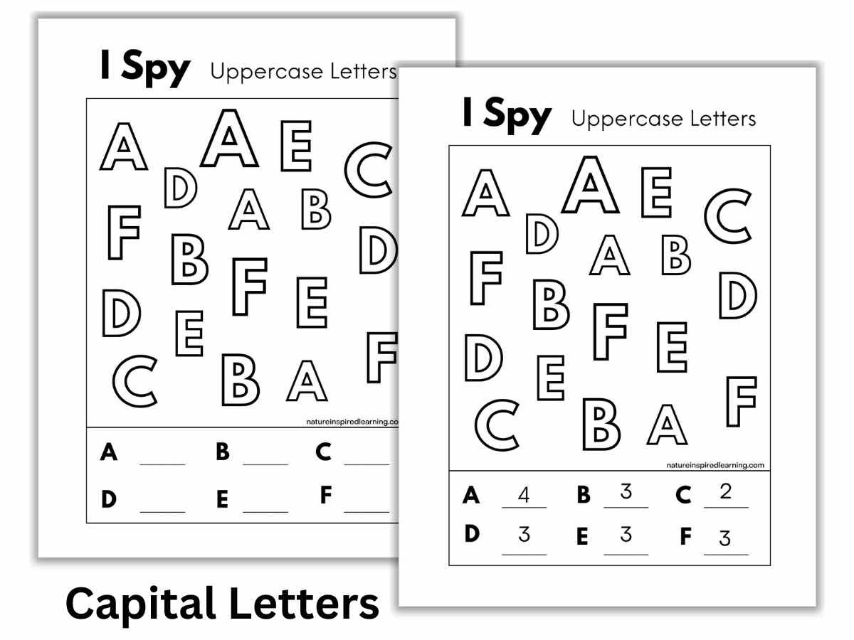Letter I Spy Worksheets - Nature Inspired Learning within Alphabet I Spy Printable