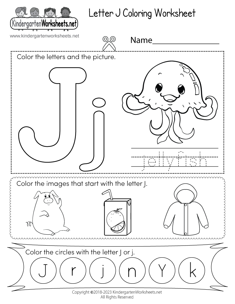 Letter J Coloring Worksheet - Free Printable, Digital, &amp;amp; Pdf with Printable Alphabet Letter J