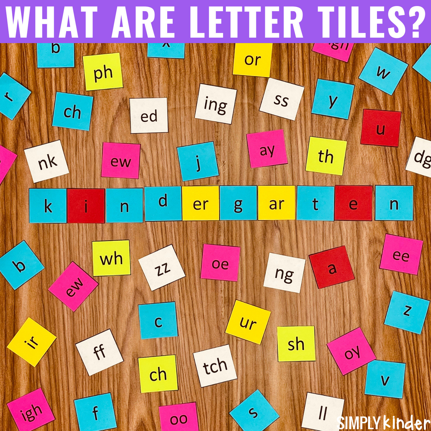 Letter Tile Activities For Kindergarten - Simply Kinder inside Letter Tiles