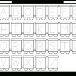 Letter Tracing Worksheet – Train Theme / Free Printable Worksheets Regarding Alphabet Letter Train To Print
