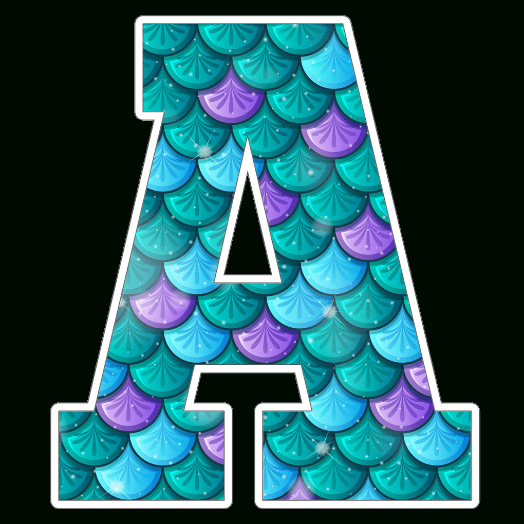 Mermaid Alphabet Letters Png - Mr Alphabets intended for Mermaid Letters Printable