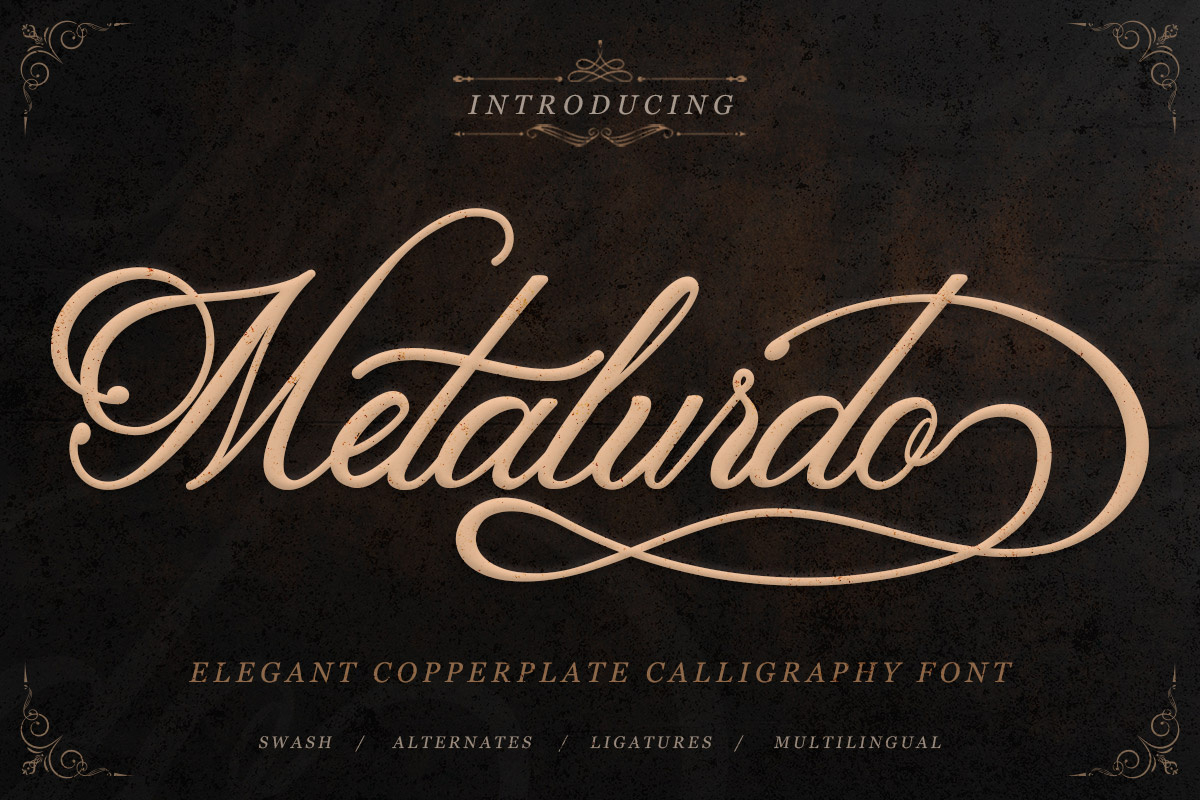 Metalurdo Calligraphy Font Free Download - Creativetacos with regard to Calligraphy Fonts Free Download