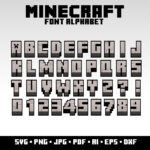 Minecraft Alphabet Druckbare Minecraft Gamer Geschenk Throughout Minecraft Alphabet