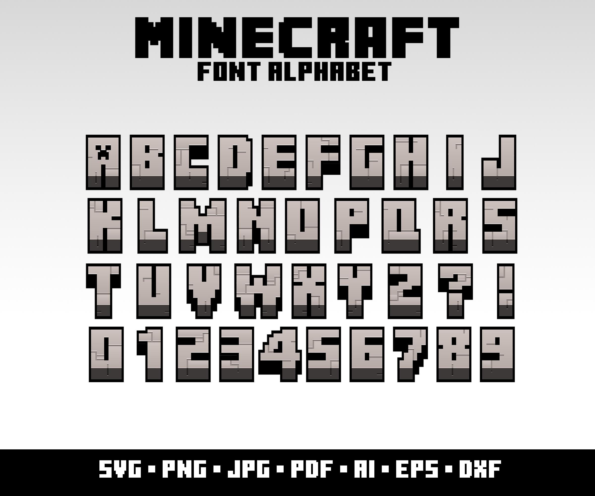Minecraft Alphabet Druckbare Minecraft Gamer Geschenk throughout Minecraft Alphabet