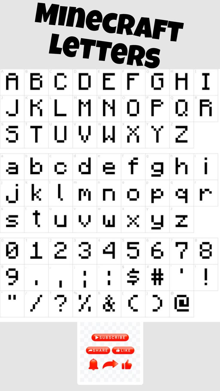 Minecraft Letters #Art #Minecraft #Letters #Pixel inside Minecraft Alphabet