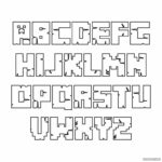 Minecraft Printable Letters For Creative Projects Inside Printable Minecraft Letters
