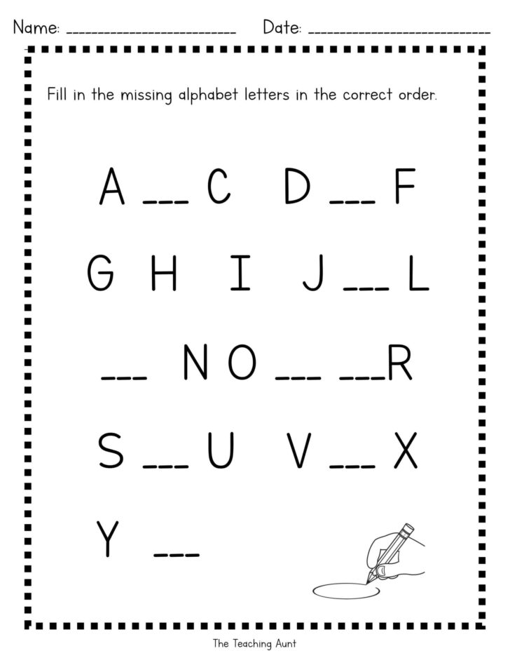 Alphabet Out of Order Printable