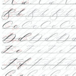 Modern Calligraphy Alphabet   A4 Printable Worksheet   Etsy Inside Modern Calligraphy Alphabet Printable