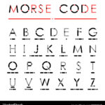 Morse Code Alphabet &Ndash Punkte Und Dashes Vektorbild With Alphabet Code