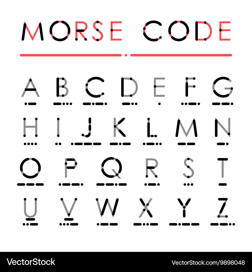 Morse Code Alphabet &amp;amp;Ndash Punkte Und Dashes Vektorbild with Alphabet Code