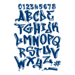 Neu Zerfetzte Spitze Graffiti Schrift Alphabet Buchstaben & Zahlen  Stanz Set   5 With Regard To Graffiti Letters Alphabet