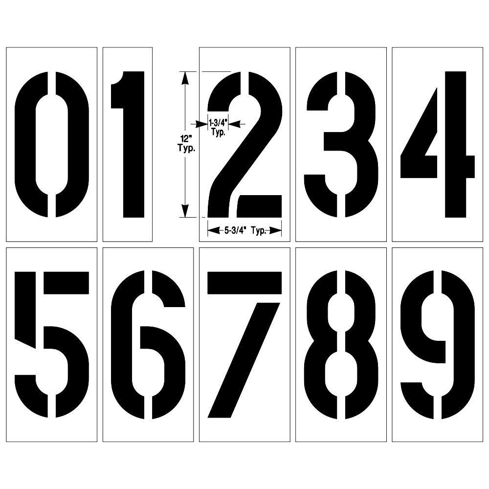 Number Stencil Kit - Newstripe inside Number Stencils