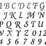Old English Capital Letters Alphabet Stencil, For Walls Furniture With Regard To Old English Letters